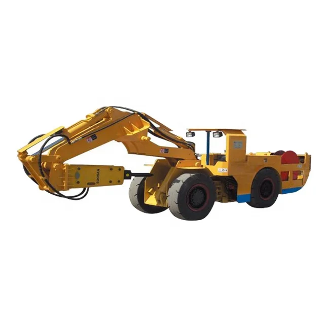 Electric motor underground tunnel mobile stone crusher equipped with Korean hydraulic breaking hammer