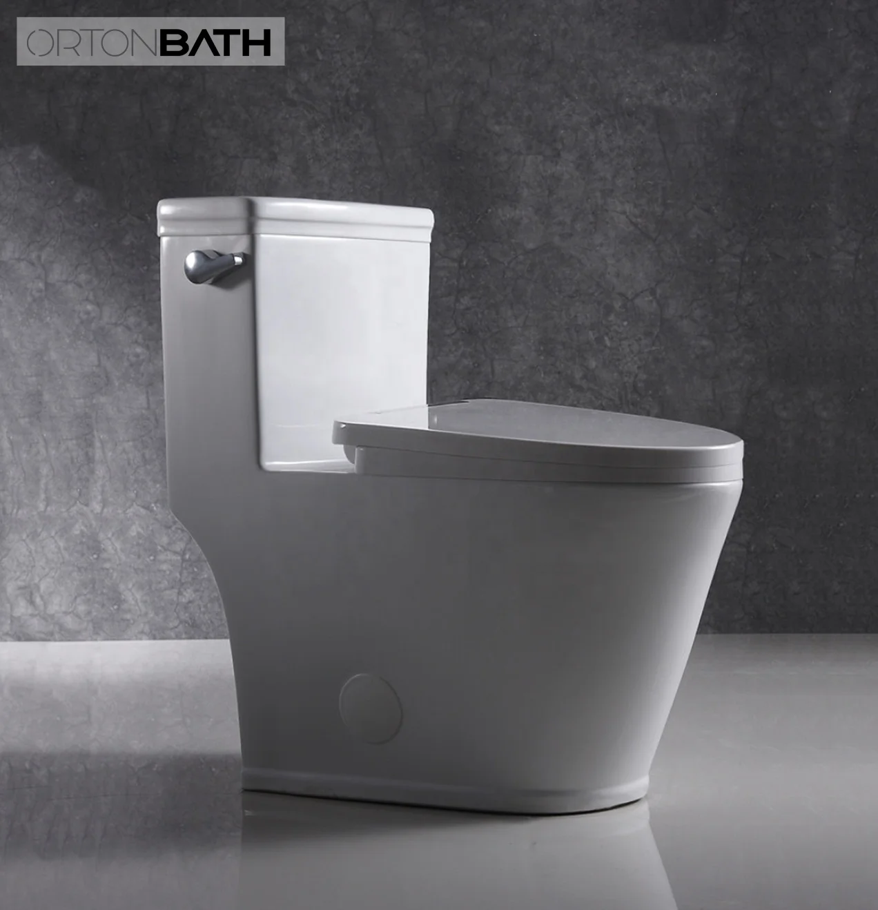 ORTONBATH North America UPC  MISO test Ceramic Toilet Sanitary Wares Water Closet Wc Commode Set Siphonic one Piece Toilet