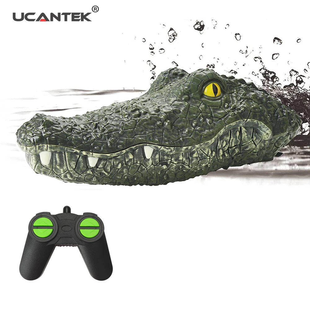 UCANTEK игрушки-животные лодки 2 4G 4CH с дистанционным управлением электрическая Водонепроницаемая имитация головы крокодила игрушки гоночная