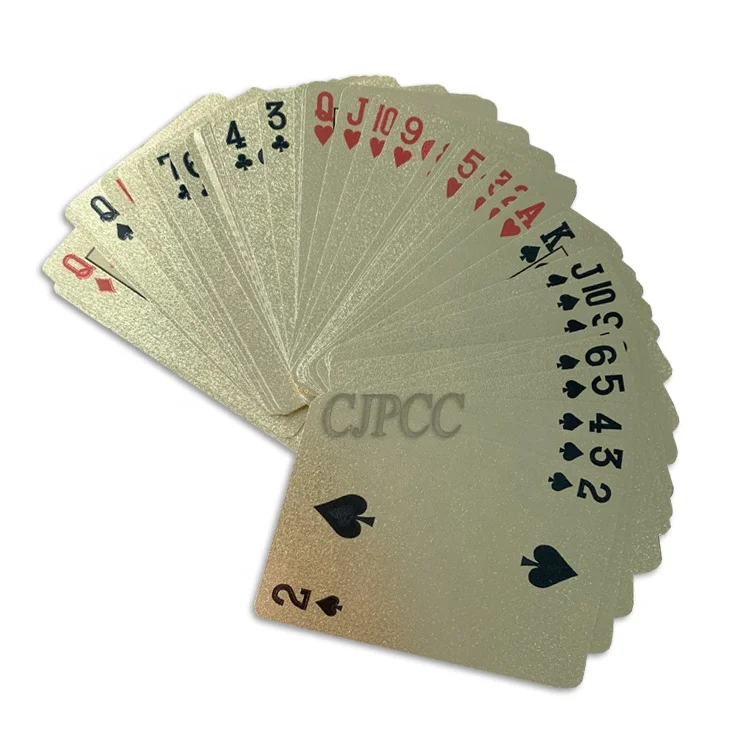 Custom Tuck Box for Playing Cards Gold Foil Poker Cards Plastic Playing Cards