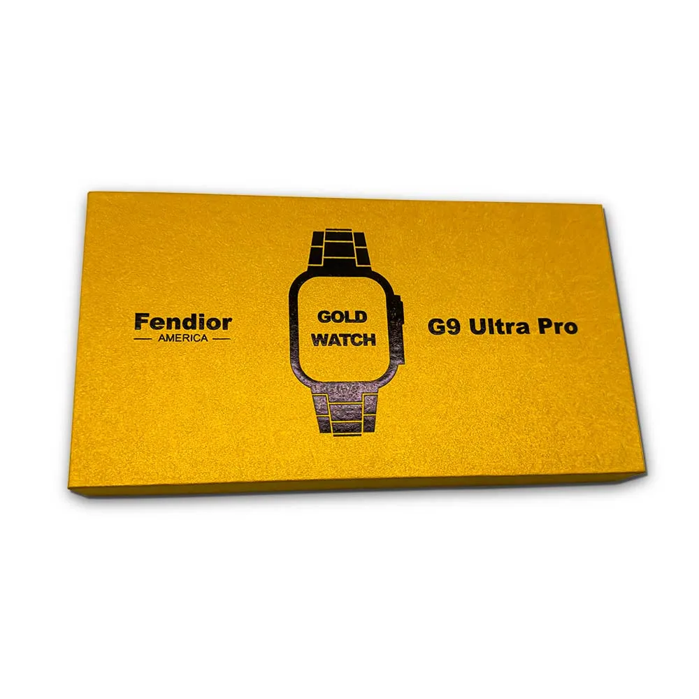 2023 Latest Gold Smartwatch G9 Ultra Pro 3 Straps Series 8 Reloj Inteligente Bt Call Calculator NFC G9Ultra Smart Watch PK T800