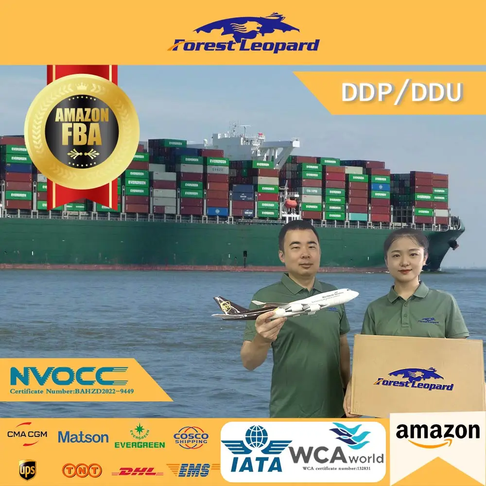 To Amazon Cheapest Sea Freight Forwarder from Factory China FBA USA/CA Shipping Agent Amazon Service Forest Leopard Logistics