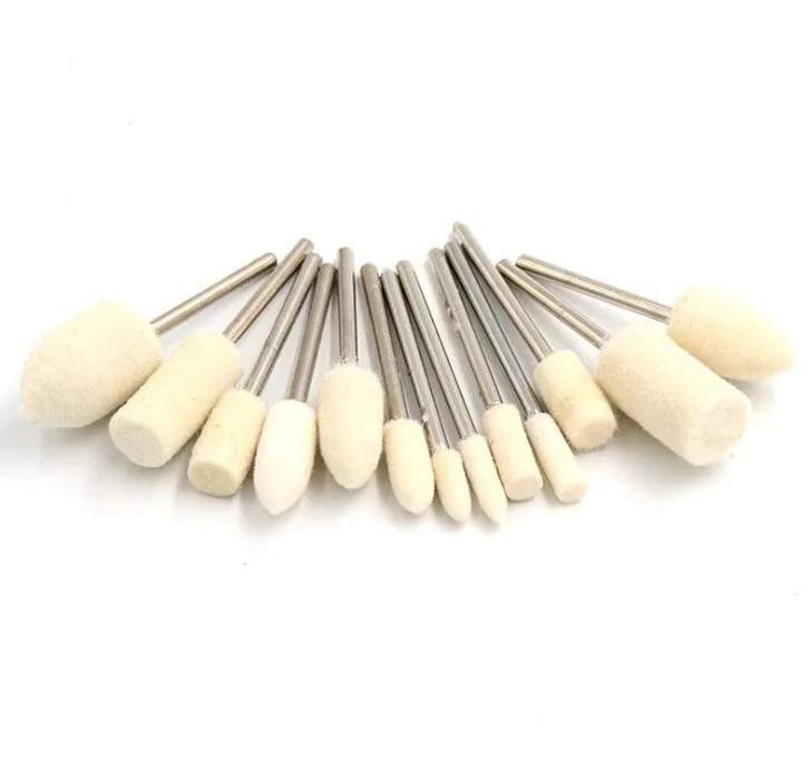 2.35mm 3mm Mandrel Wool Polishing Head For Polish Nails Manicure Tool Accessories