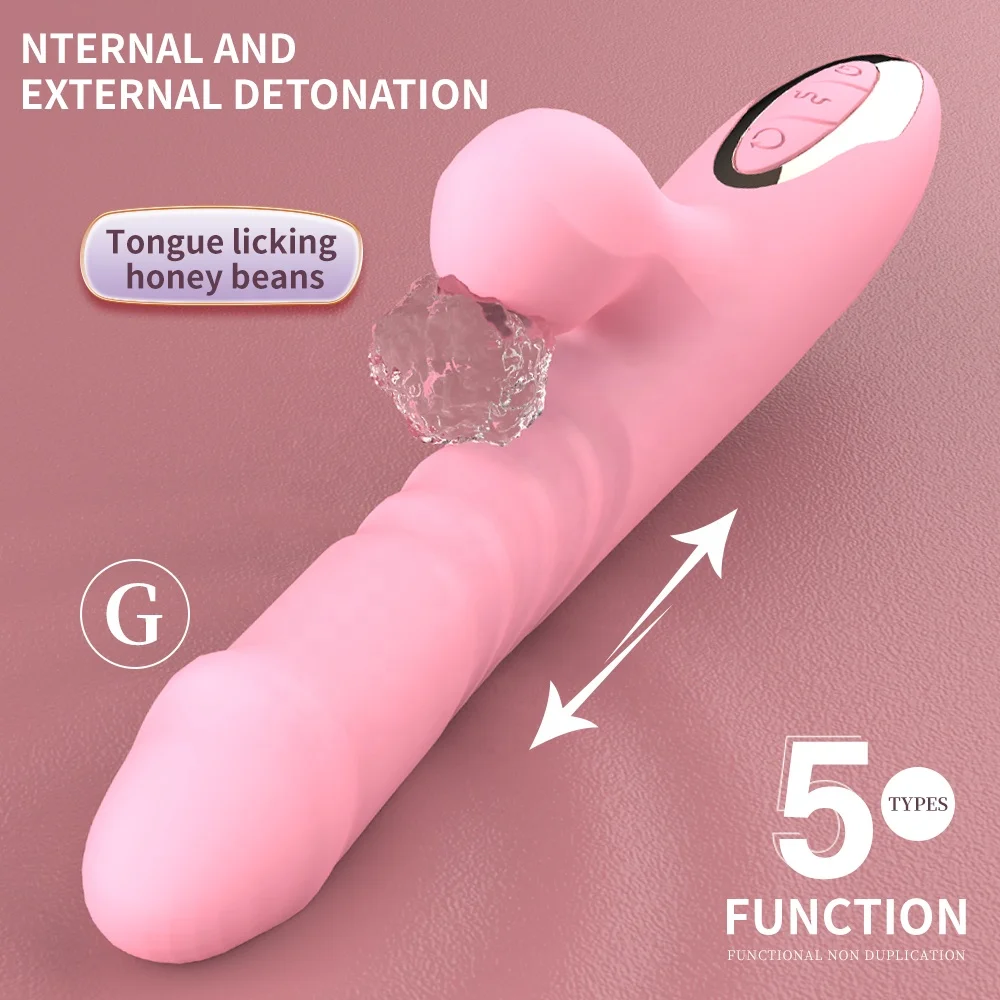 Manufacturer 3 in 1 rabbit dildo massager toy g-spot clitoral vibrator women sucking vibrator thrusting vibrator