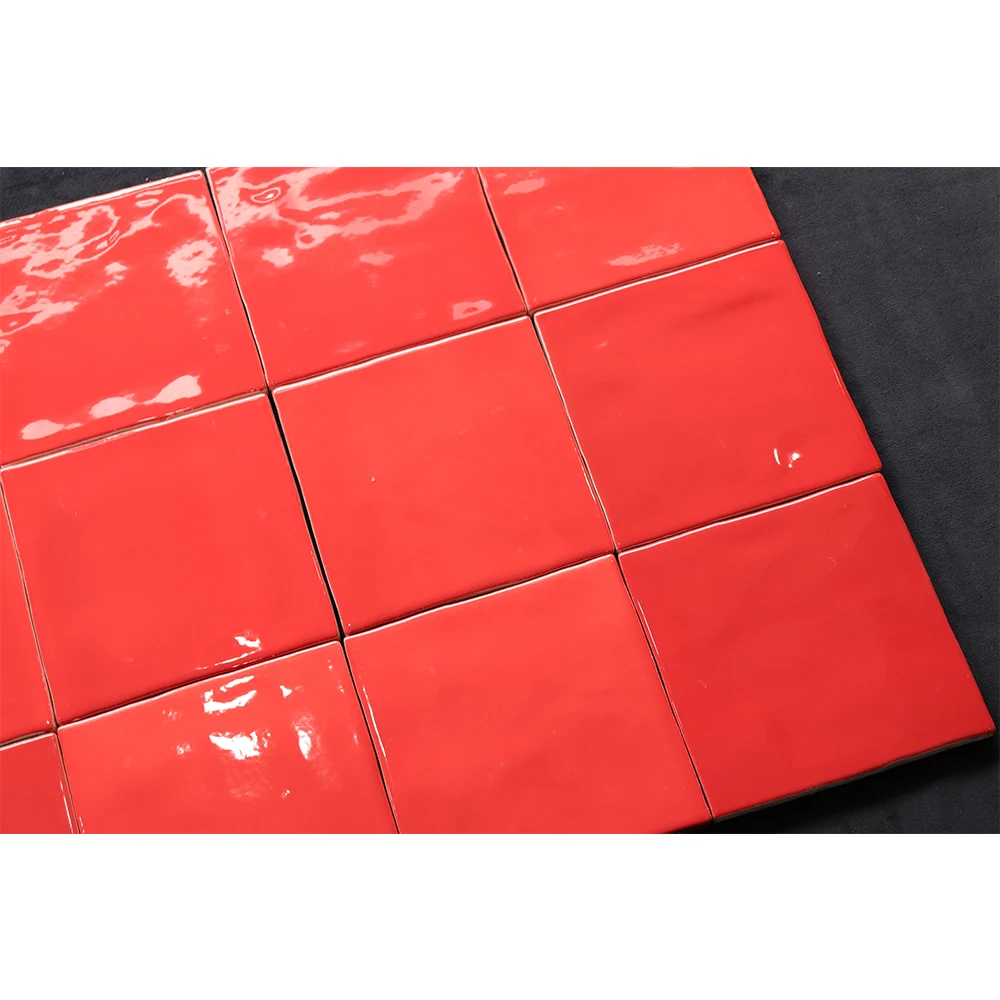 Modern Classic Red Color Wall Tiles Apartment Interiors Classic Style Borders Accents Heat Insulation Antibacterial Firebrick