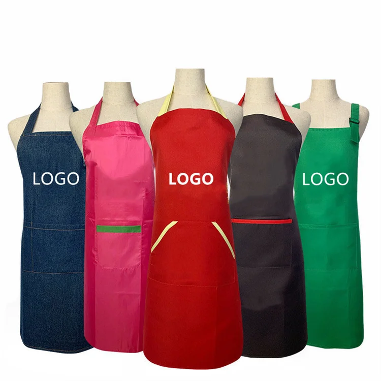 wholesale nail tech stylist girls blue cooking shef apron sublimation  blank custom logo grey aprons for different jobs