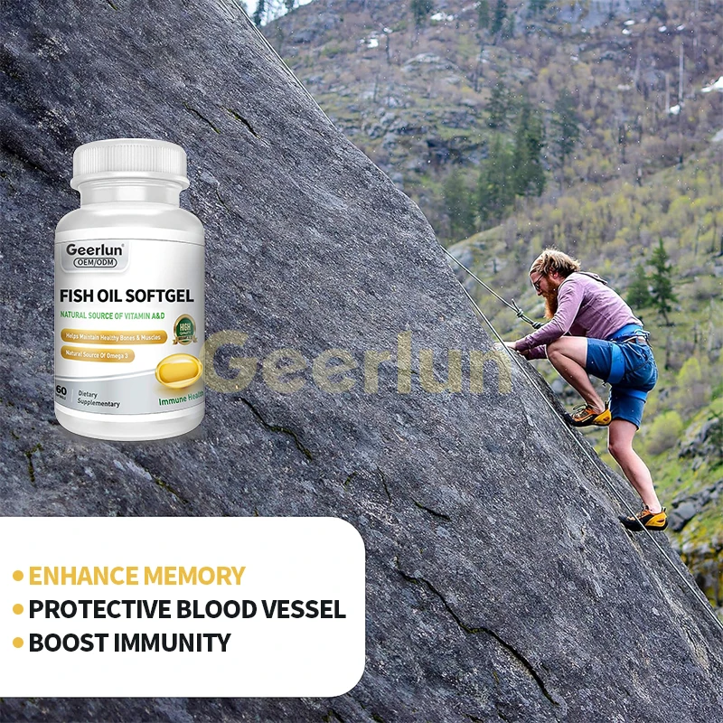 High Quality Health Supplements Maintain Healthy Bones & Muscle Soft Capsule Enhance Cognitive Function Fish Oil Softgels