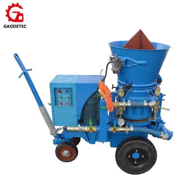variable output spray refractory dry mix rotor refractory gunning machine for sale