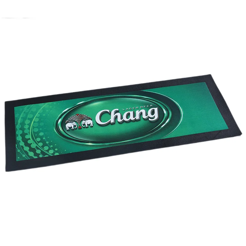 Manufacturers support customized Logo non-slip label rubber mat personalized rubber beer mat