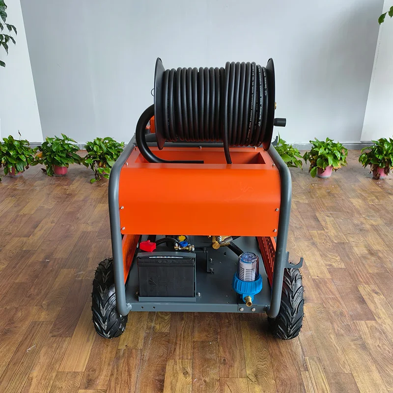 21KW 25MPA diesel High Pressure Cleaning High Power Convenient Sewage Sewer Italy Pump High Pressure Pipeline Dredging Machine