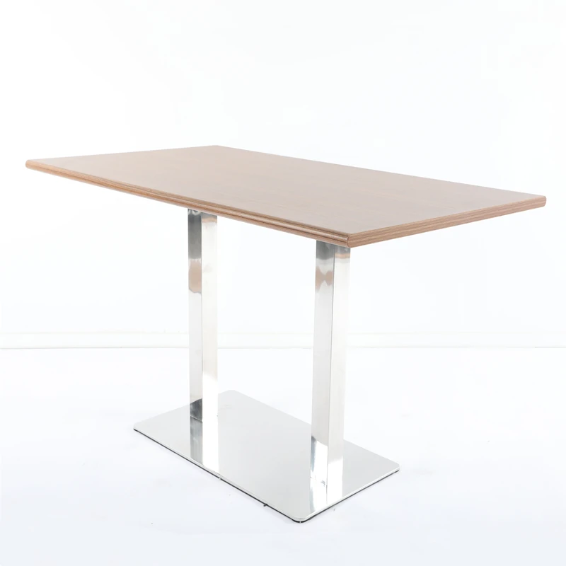 Ресторанная мебель из нержавеющей стали, обеденный стол и стул