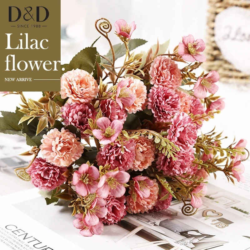 real touch high quality clove peony artificial rose flowers landscaping wedding decoration valentines artificial flower bunch