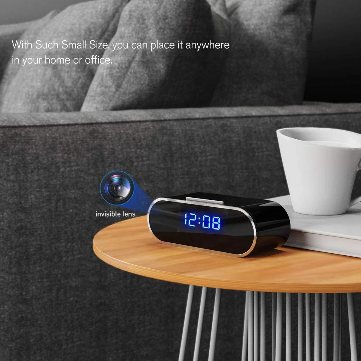 Spy Clock Camara Night Vision Motion Detection Home Surveillance Gizli Kamara 1080 P Alarm Clock WIFI Camera Online Hidden