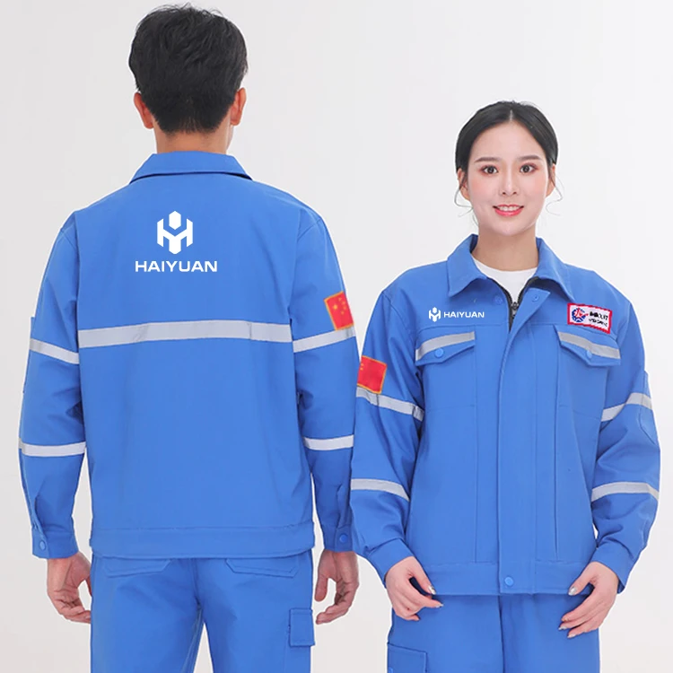 Pure Cotton Simple Skin-friendly Comfortable Work Uniforms Overalls Wear-resistant Breathable Working Clothes for Men