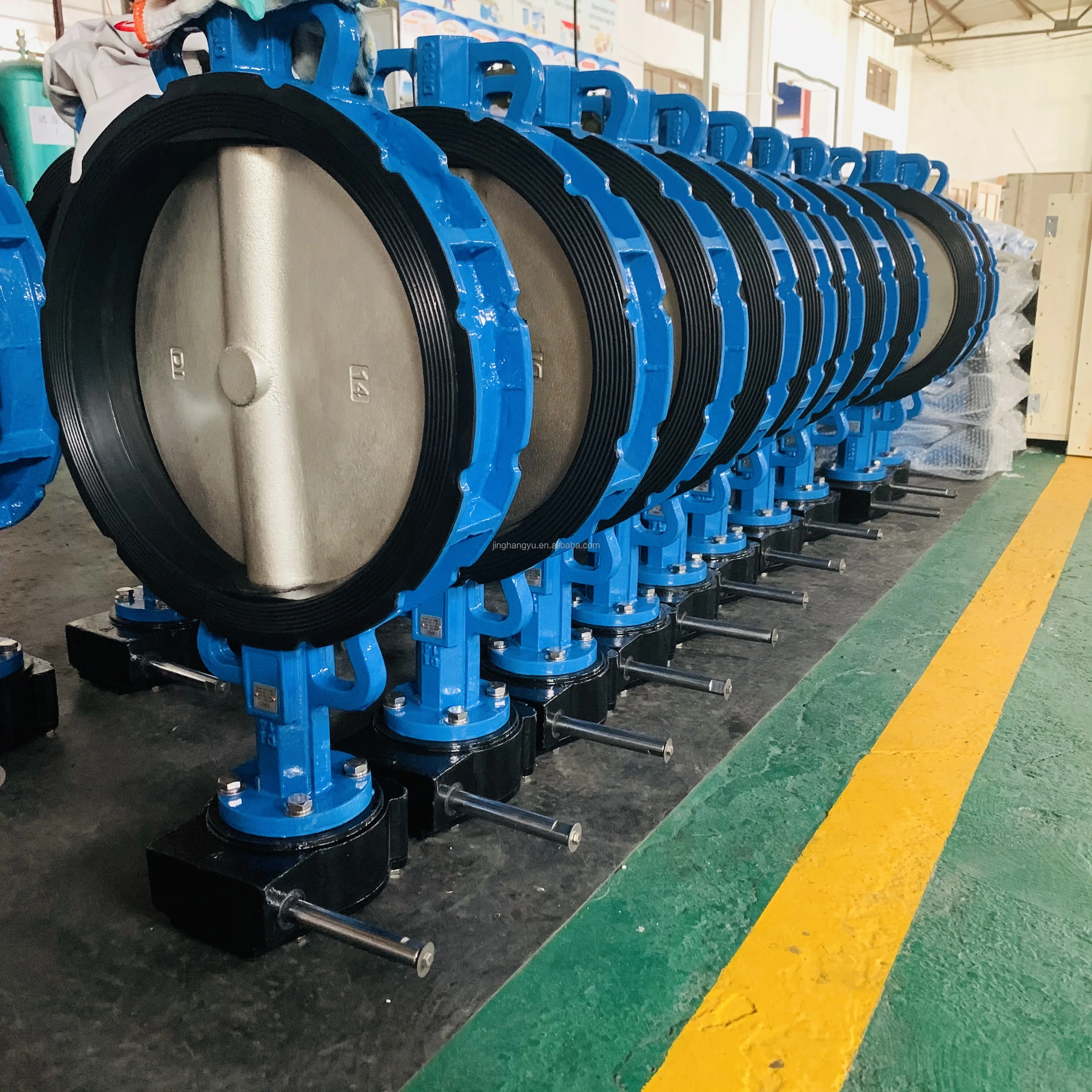 SS304 Disc Cast Iron Ductile Iron Wafer Type Handle Manual Operation Butterfly Valve To Saudi Arabia
