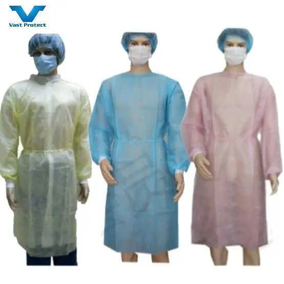 Disposable Level 1/2/3/4 Dental Hospital Operation Gown Patient Protective Nonwoven PP Reinforced SMS Isolation Medical Surgical