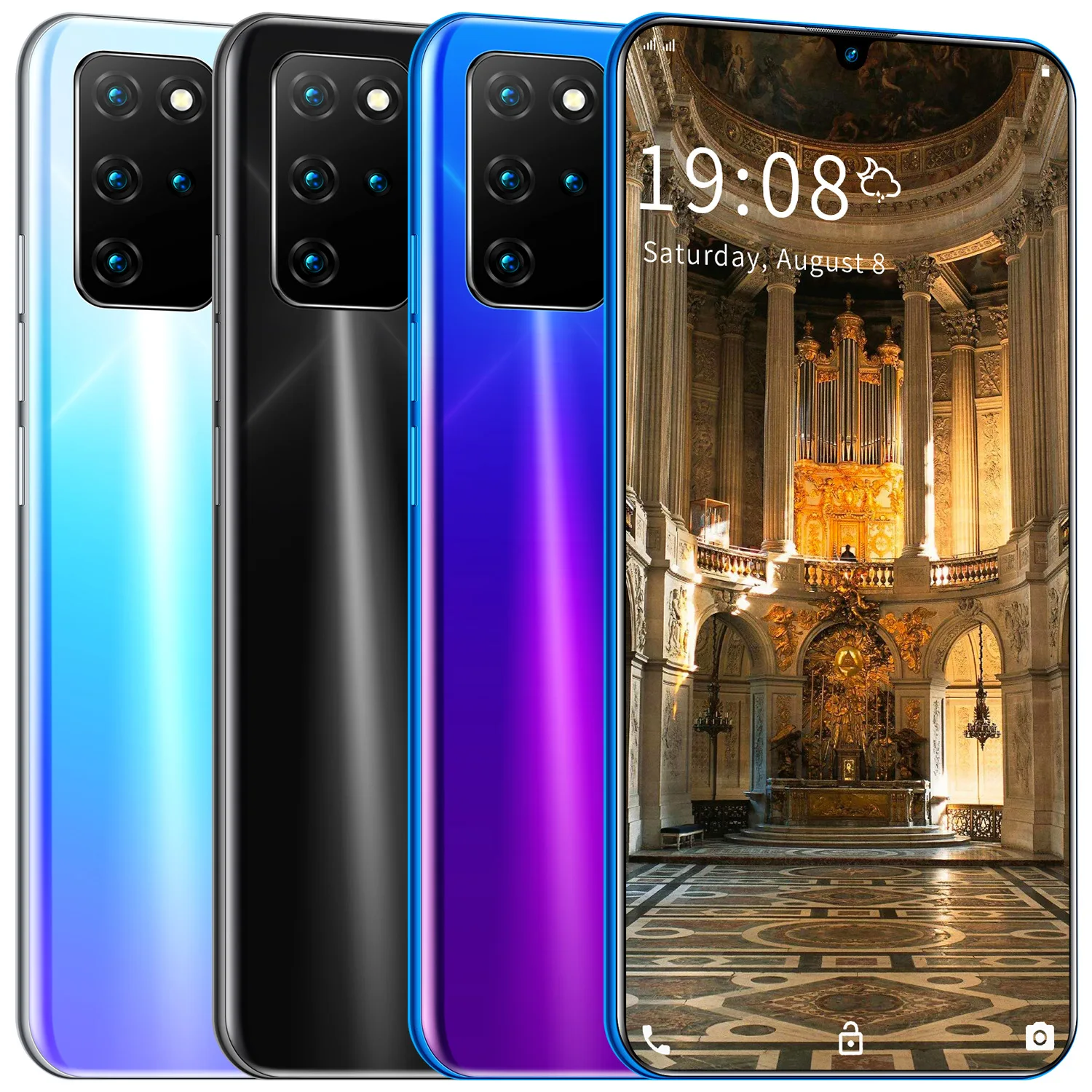 Оптовая цена Бесплатная доставка большой экран смартфон 12G + 512GB 7,7 дюймов S20 Plus высококачественные мобильные телефоны