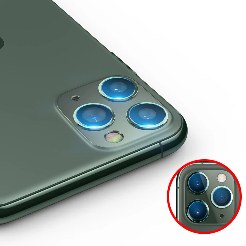 Metal Edge TPU Mobile Phone Camera Lens Temper Glass Screen Protector for iPhone11 pro
