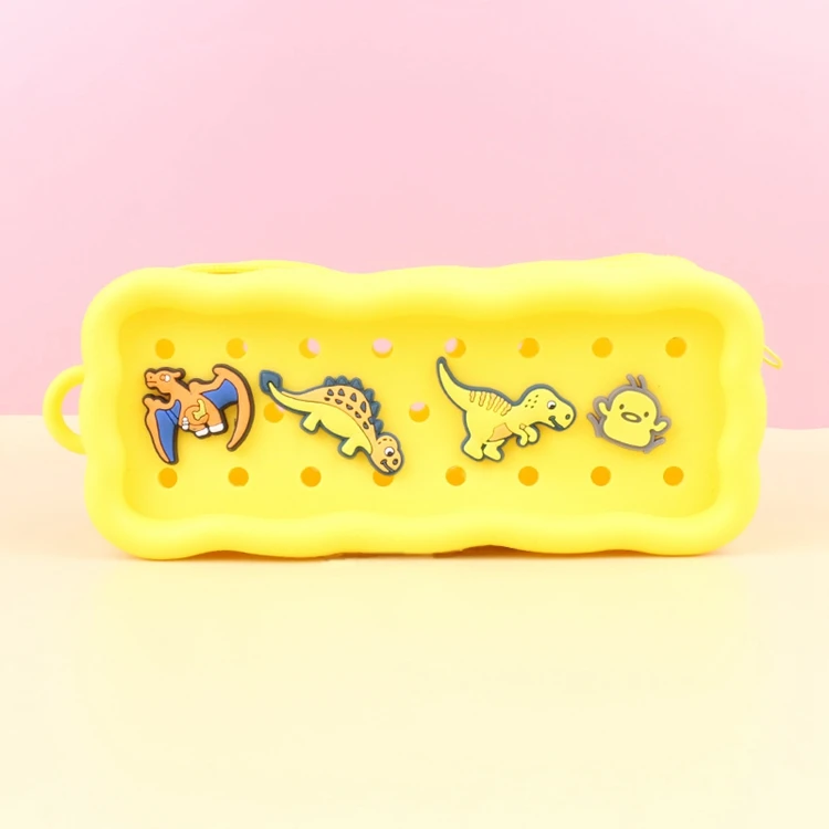 New Trendy 2024 DIY Cartoon Multi-functional 3D Makeup Storage Bag Student Stationery Pen Case Pencil Storage Box Pu Pencil Case