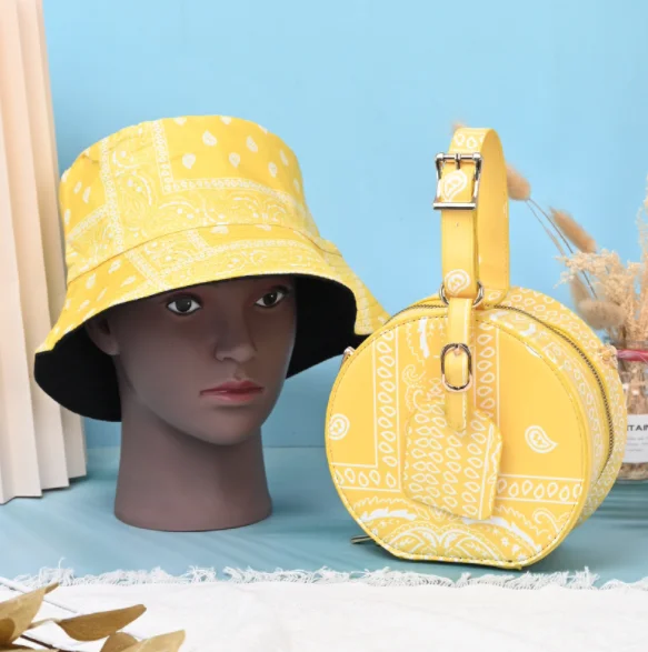 New Fashion Purse Sets Hand Bag Hat And Purse Set Women Handbags Ladies Single Shoulder Handbags And Hat Set