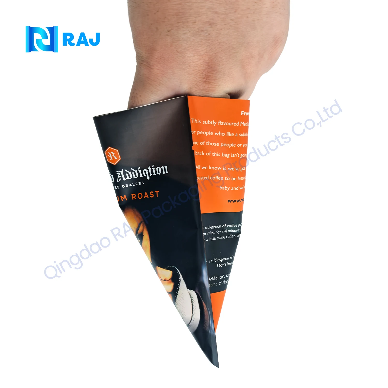 Heat packaging plastic bags 20G 3 Side Seal Flat Pouch With Aluminum Foil Inner For Food Coffee Tea Packaging