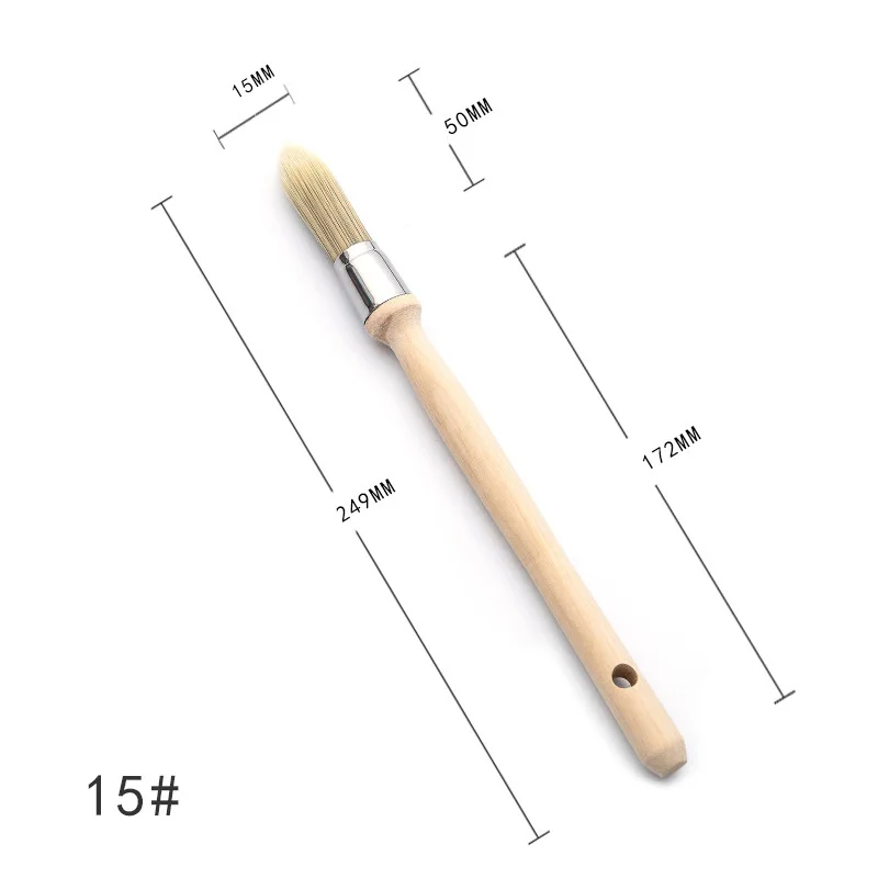 Industrial DIY Grade Paint Brush Wooden Handle Natural Bristle Plastic Material Customizable OEM Support Wall Paint Polishing