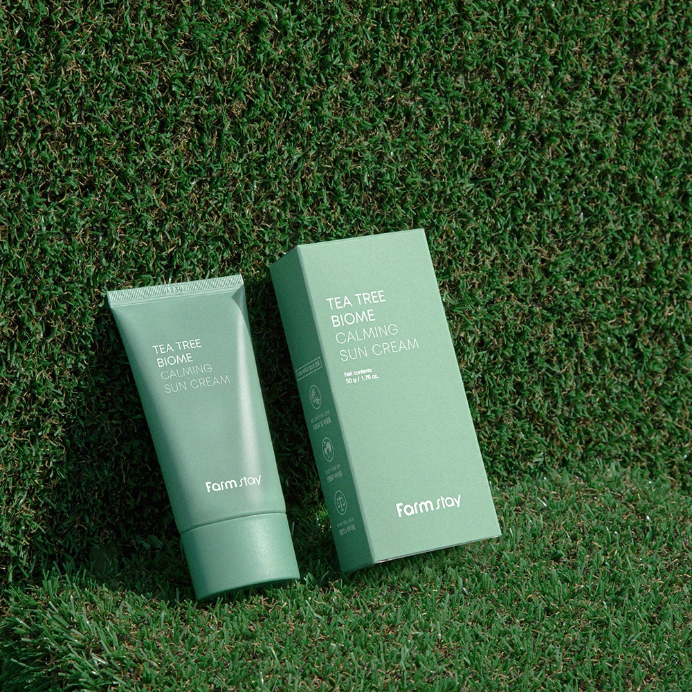 Own brand OEM daily moisturizing cream SPF30/50 PA++facial sunscreen tea tree ingredient care sunscreen