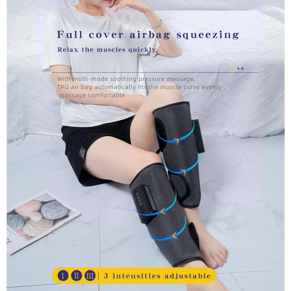 wireless air compression Calf leg massager Sleeve Cordless Calf Massager