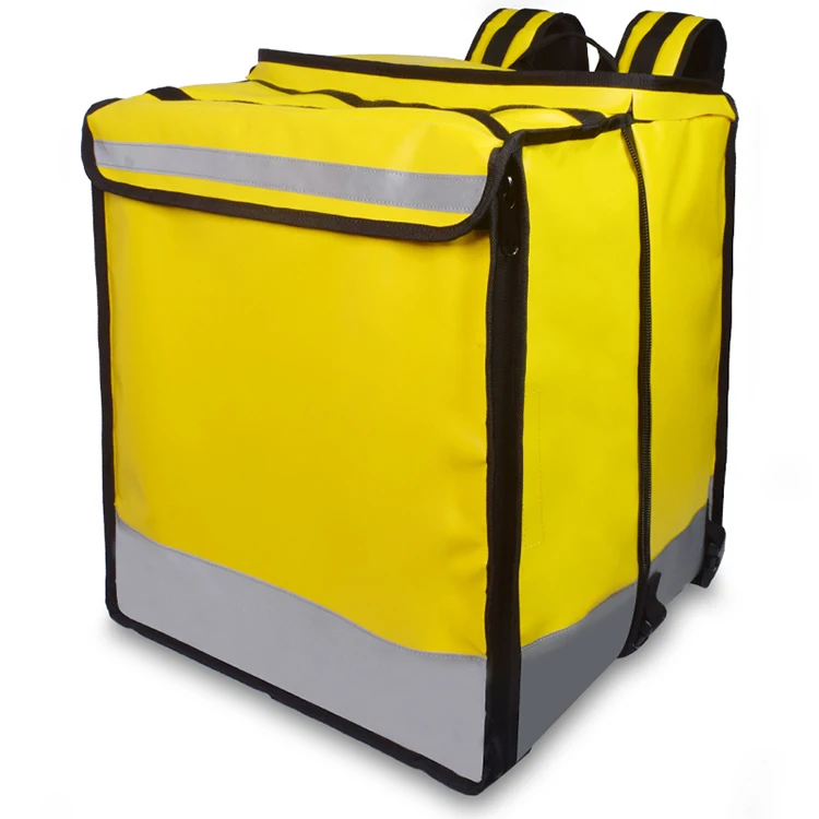 Yellow  Thermal Insulated Warmer Cooler Bag Food Delivery Pizza Delivery Bags Backpacks Sac Eats