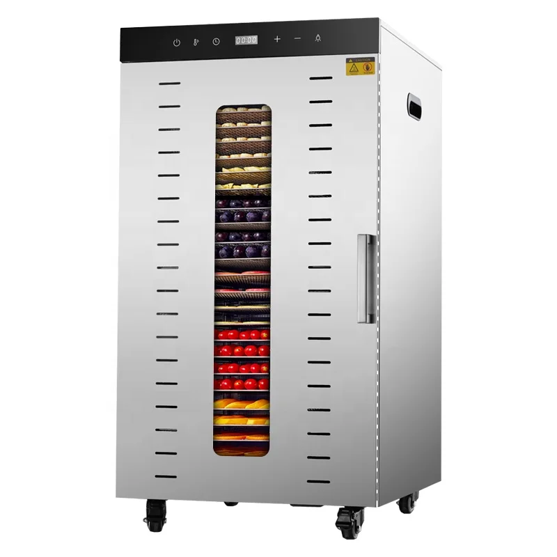 Commercial Fruit Dehydrator Machine for Dehydrated Food and Dried Fruits with  12/16/20 /24/32 Stainless Steel Trays