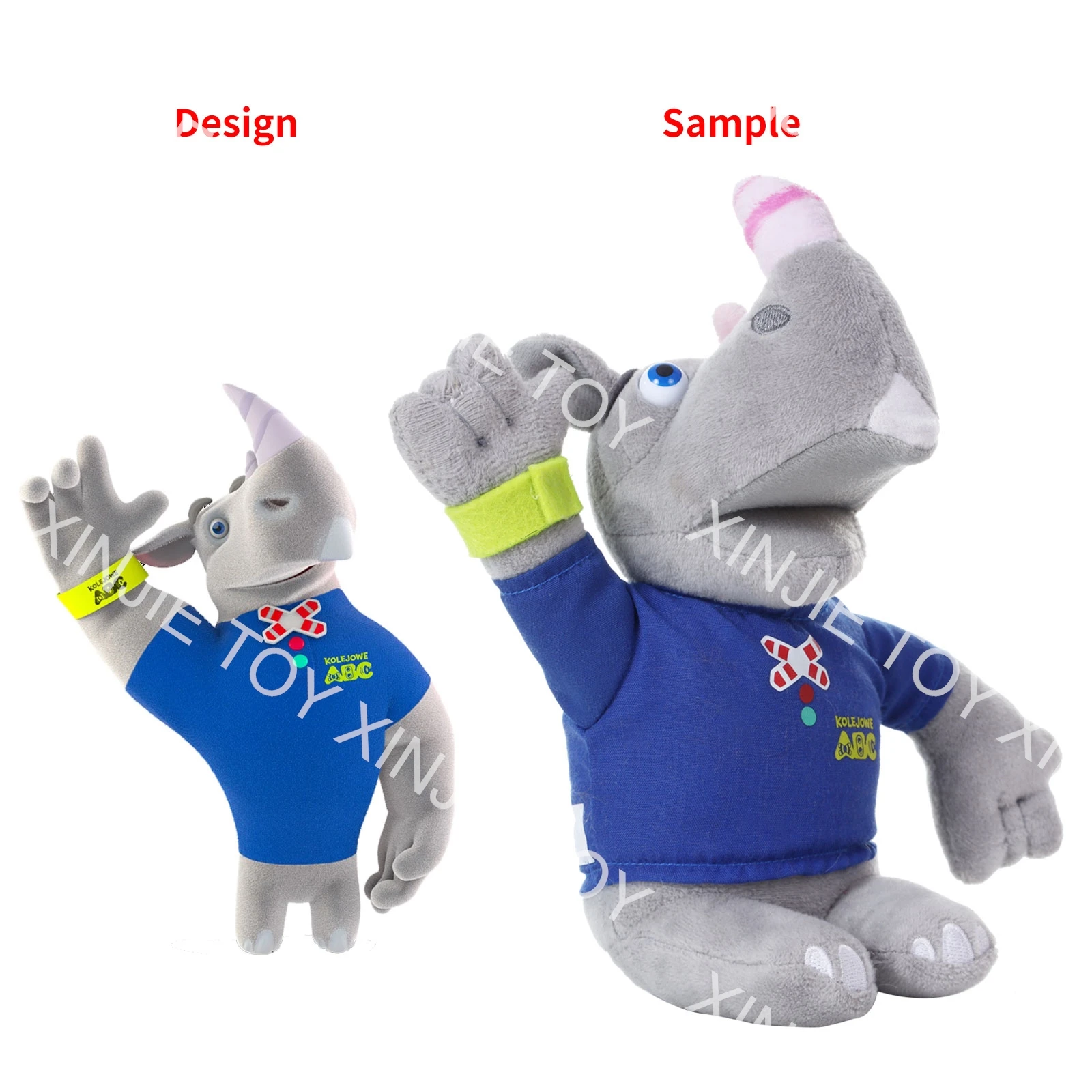 Soft 25 cm black penguin custom plush toy with red headset red scarf Penguin Wholesale Soft penguin custom plush toy