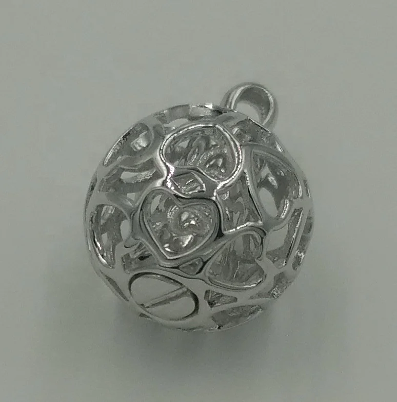 The one and only hollow spheres design 925 sterling silver cremation ash urn pendant ball necklace for ashes