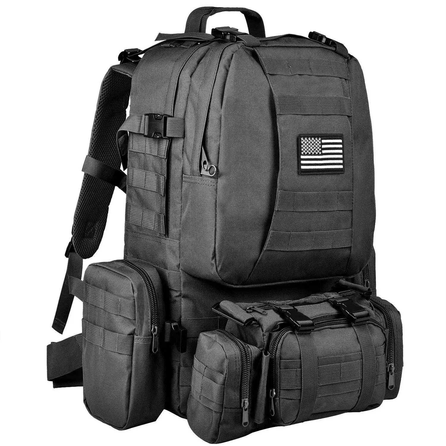 Grey Camo Covert Tactical Laser-Cut Cooler Ed40 Compass Training Backpack Outdoor Travel
