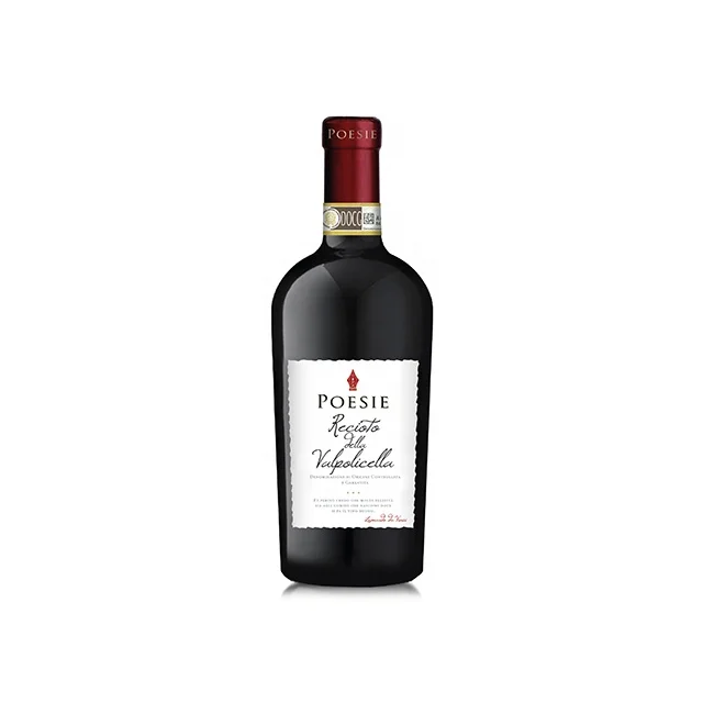 Italian sweet dessert wine - Recioto della valpolicella DOCG - Poesie - glass bottle 0,50l - Color: Ruby - Nose: Red rose