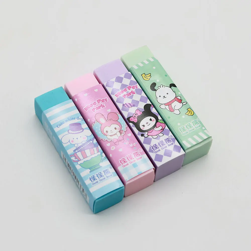 2024 NEW Kawaii Cartoon Kulomi colored Macaron eraser Student favorite Stationery Factory spot promotional stock shipping fast