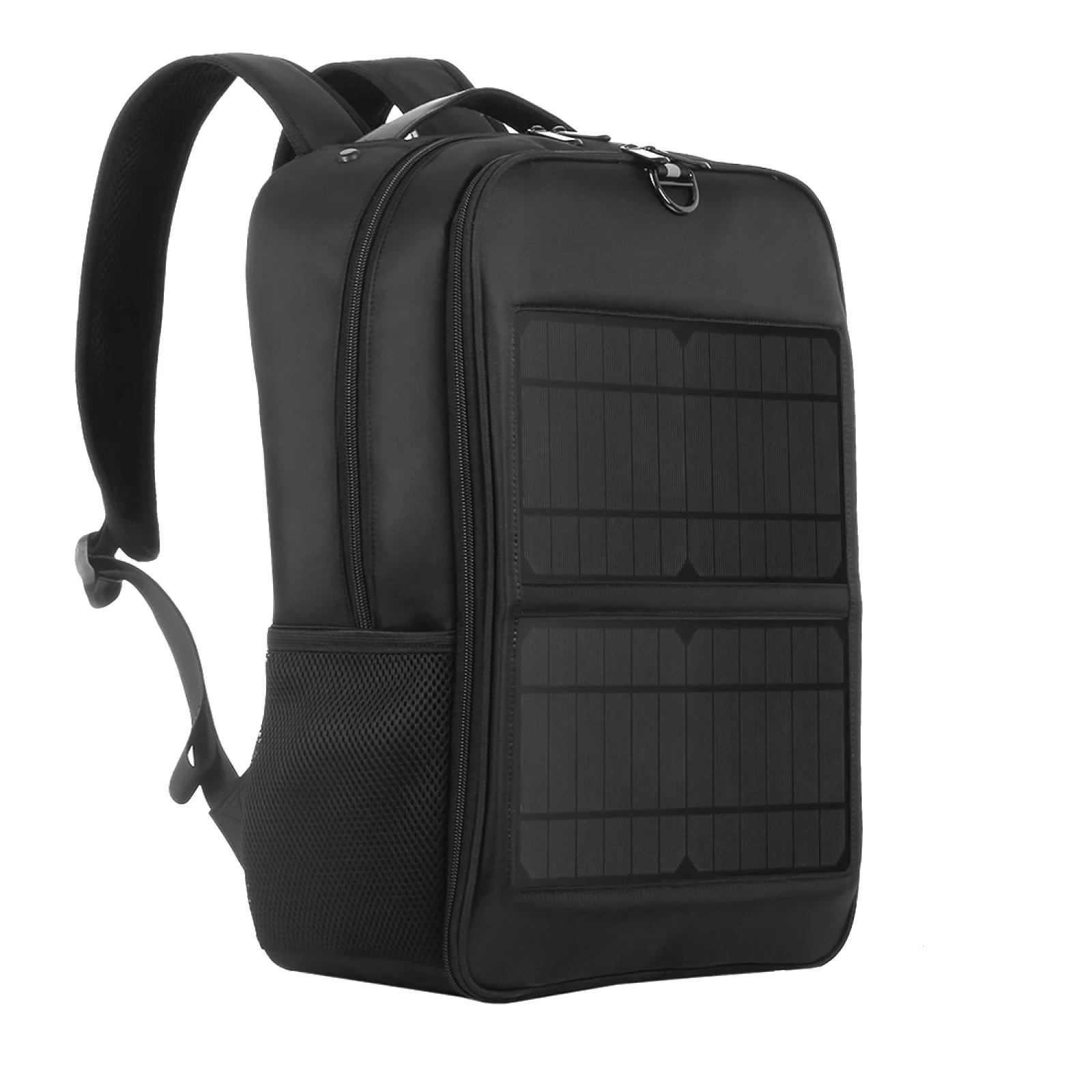 Solar Backpack 14W Solar Panel Powered Backpack Laptop Bag Water-resistant Large Capacity with External USB Charging Port