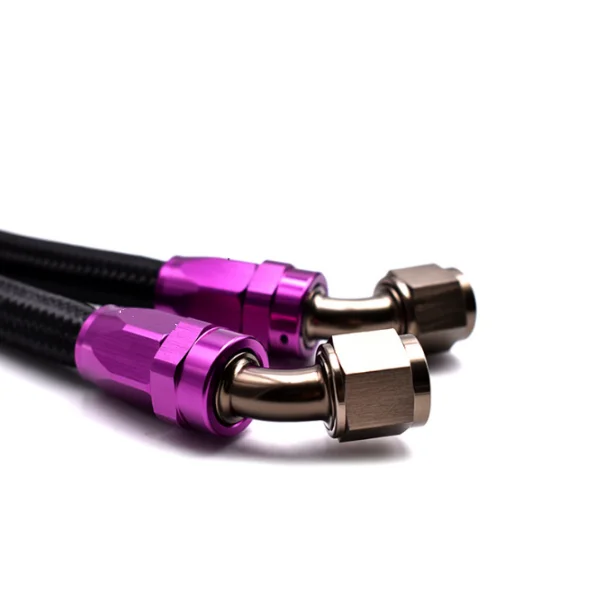 Logo Custom Aluminum 45 90 Degree Female Purple Dash AN Fitting AN6 6AN #6 AN8 8AN #8 AN10 10AN #10 Swilve Hose Ends Adapter