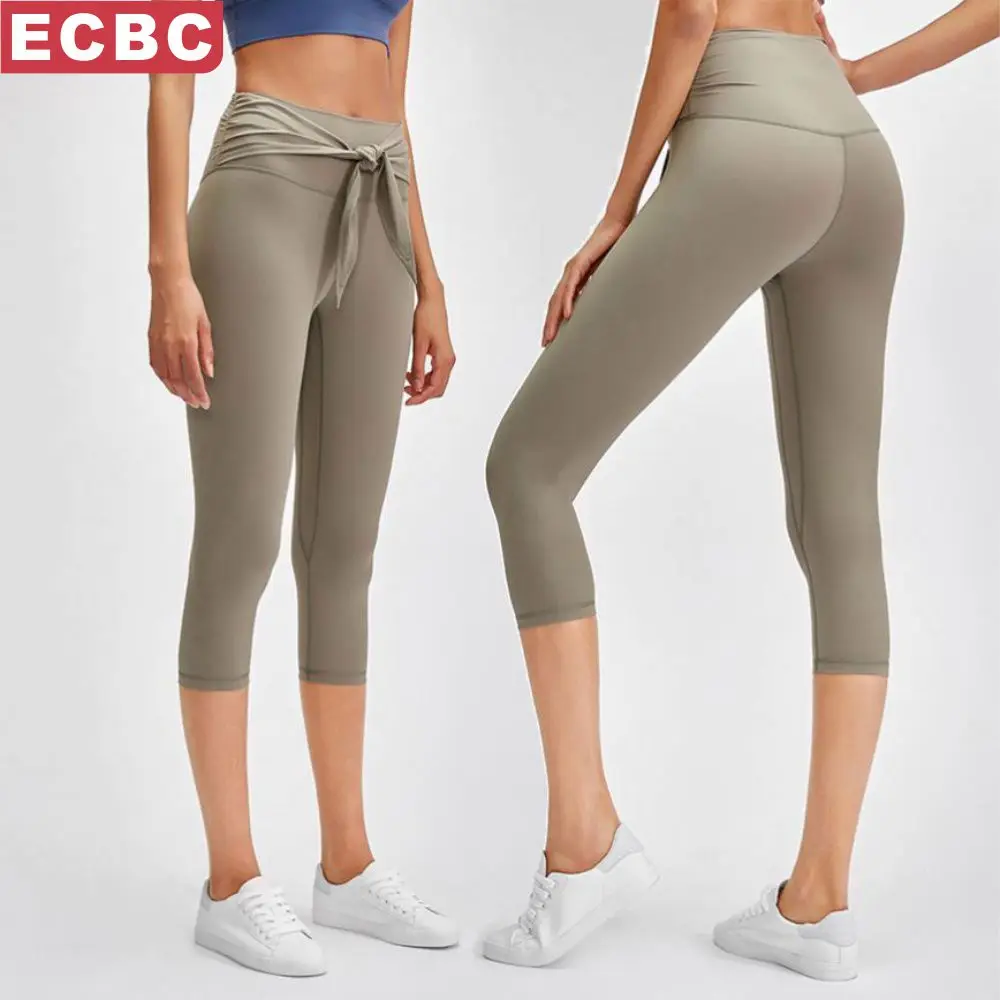 Lulu Lemon Align новые модные укороченные женские брюки с поясом спереди, удобные для кожи, стройнящие, формирующие, для йоги леггинсы Polainas