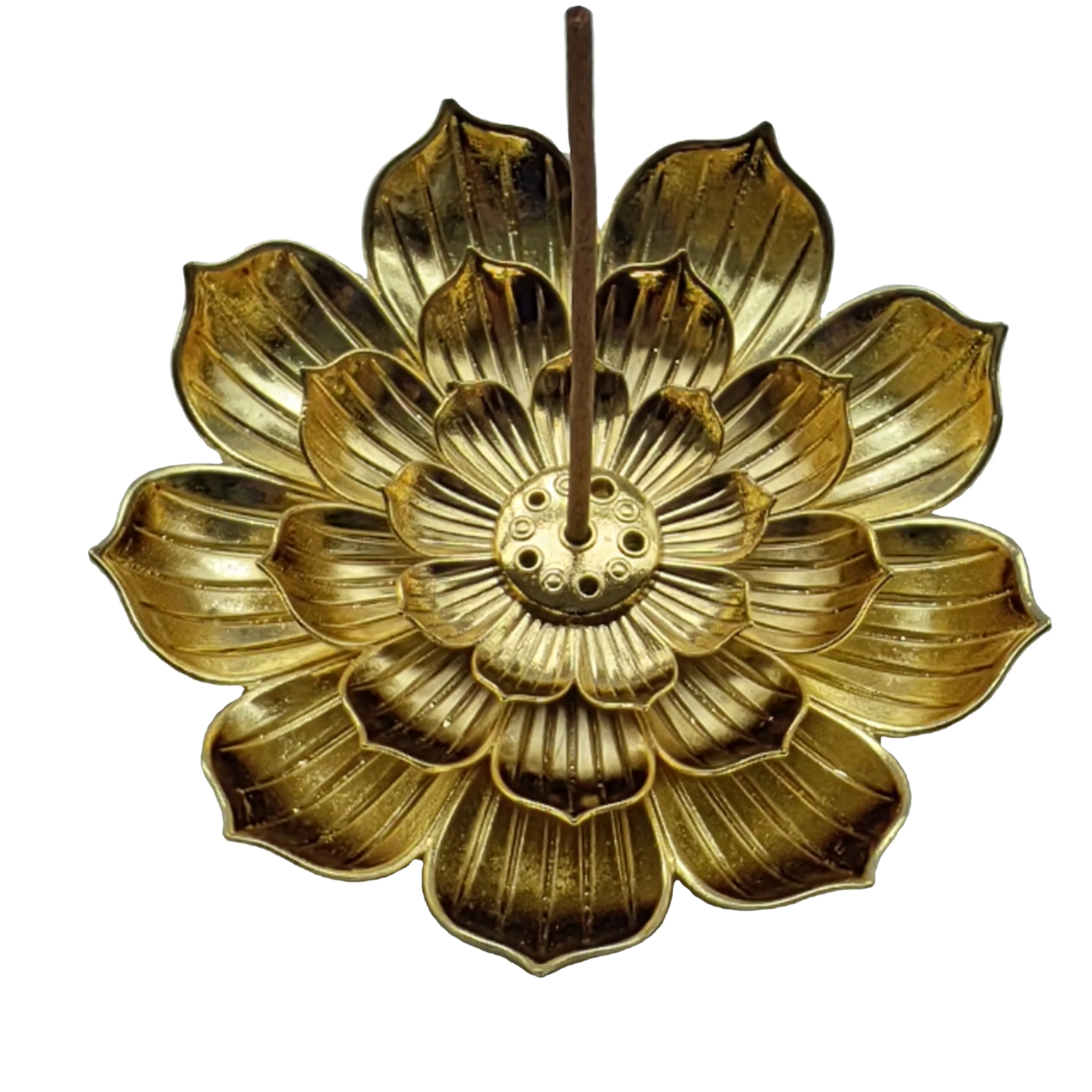 Brass Lotus Incense Stick Holder Ash Catcher Brass Incense Burner  Incense holder for sticks
