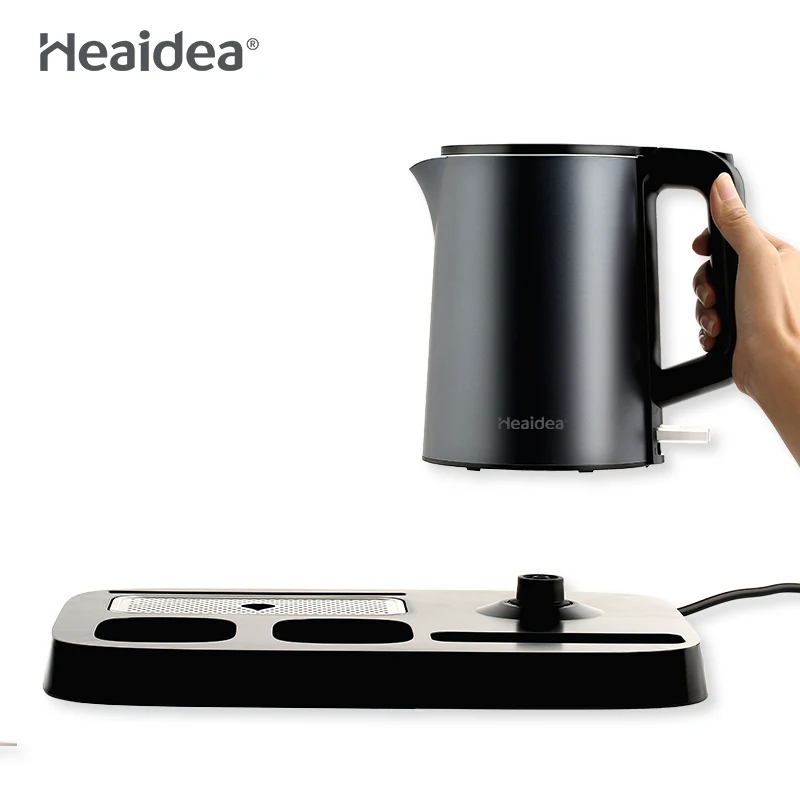 Heaidea hotel Appliance New Design 304 stainless steel Electric kettle with tea tray set