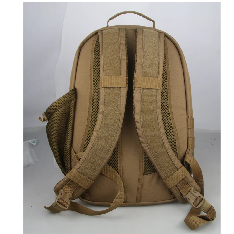 fashion large plain brown hiking travel tactical outdoor waterproof 600D nylon notebook laptop computer backpacks for men women