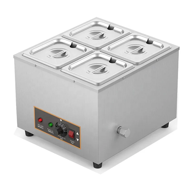 Popular 1000W Commercial 10L Electric 4 Pots Chocolate Tempering Machine Melter