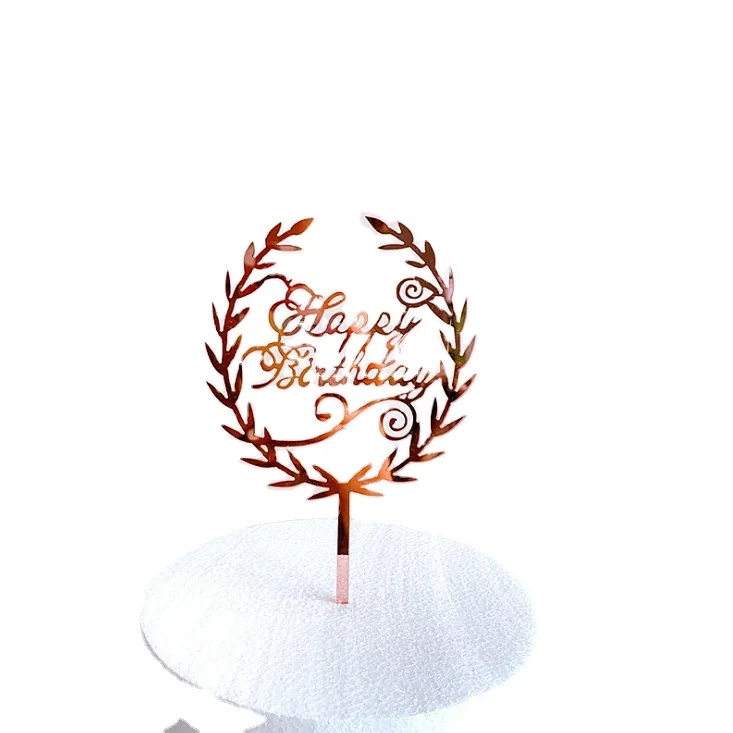 Cross-border ins wind birthday cake decoration birthday acrylic cake insert card