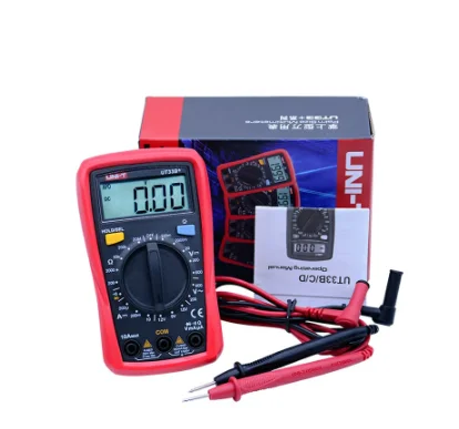UNI-T UT33B+ Current AC DC Voltage Resistance Diode Battery Test LCD Backlight Digital Multimeters