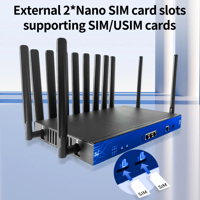 Openwrt 21 802.11AX MT7981B chipset 4G 5G Wifi 6 Dual SIM Load Balance Network Router