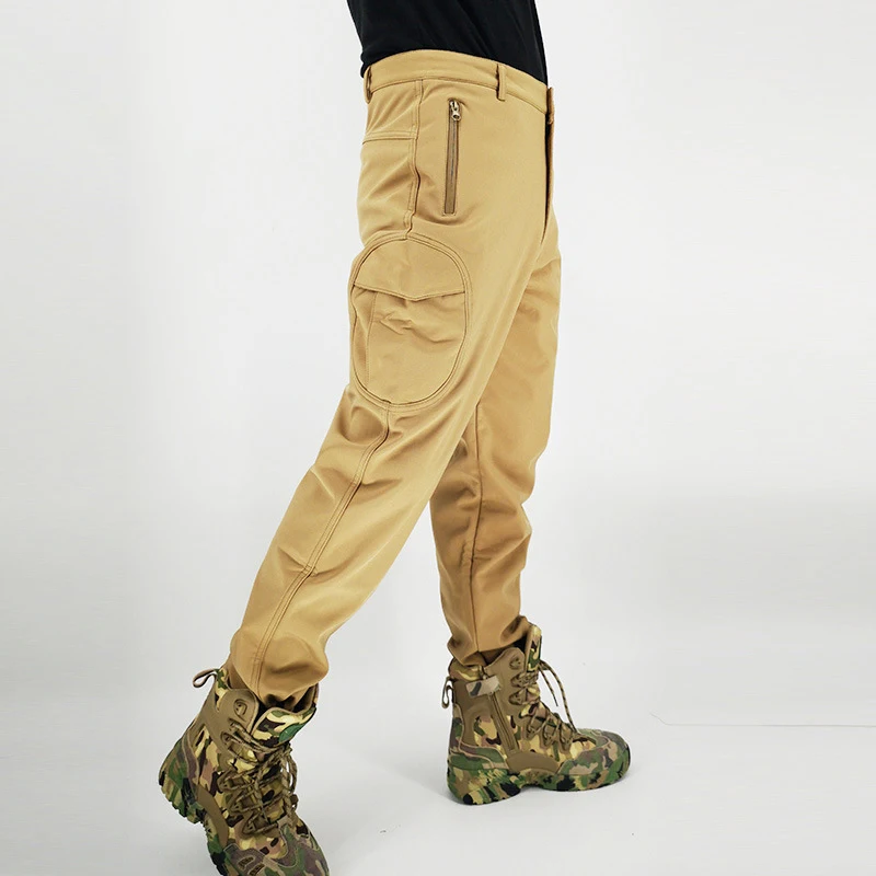 Мужская флисовая подкладка с водонепроницаемым мягким корпусом военные тактические армейские брюки для девочек армии поклонников пеший Туризм Мульти Карманы Грузов; Штаны для маленьких детей детские брюки