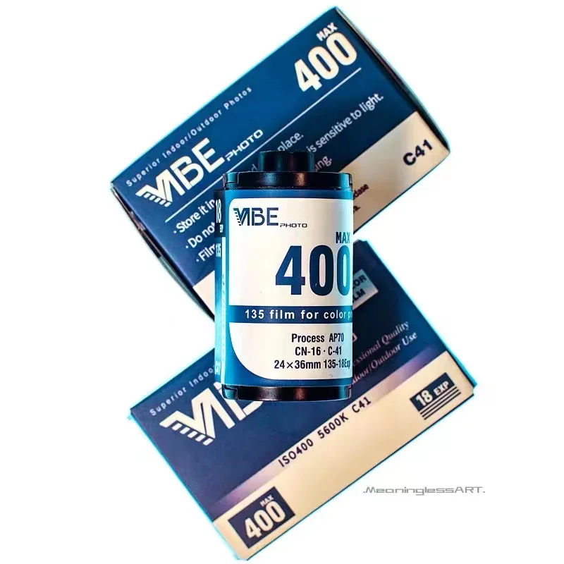 18 sheets of VIBE have been de-carbonized C41 film Reel ISO400 135 color film December 2025