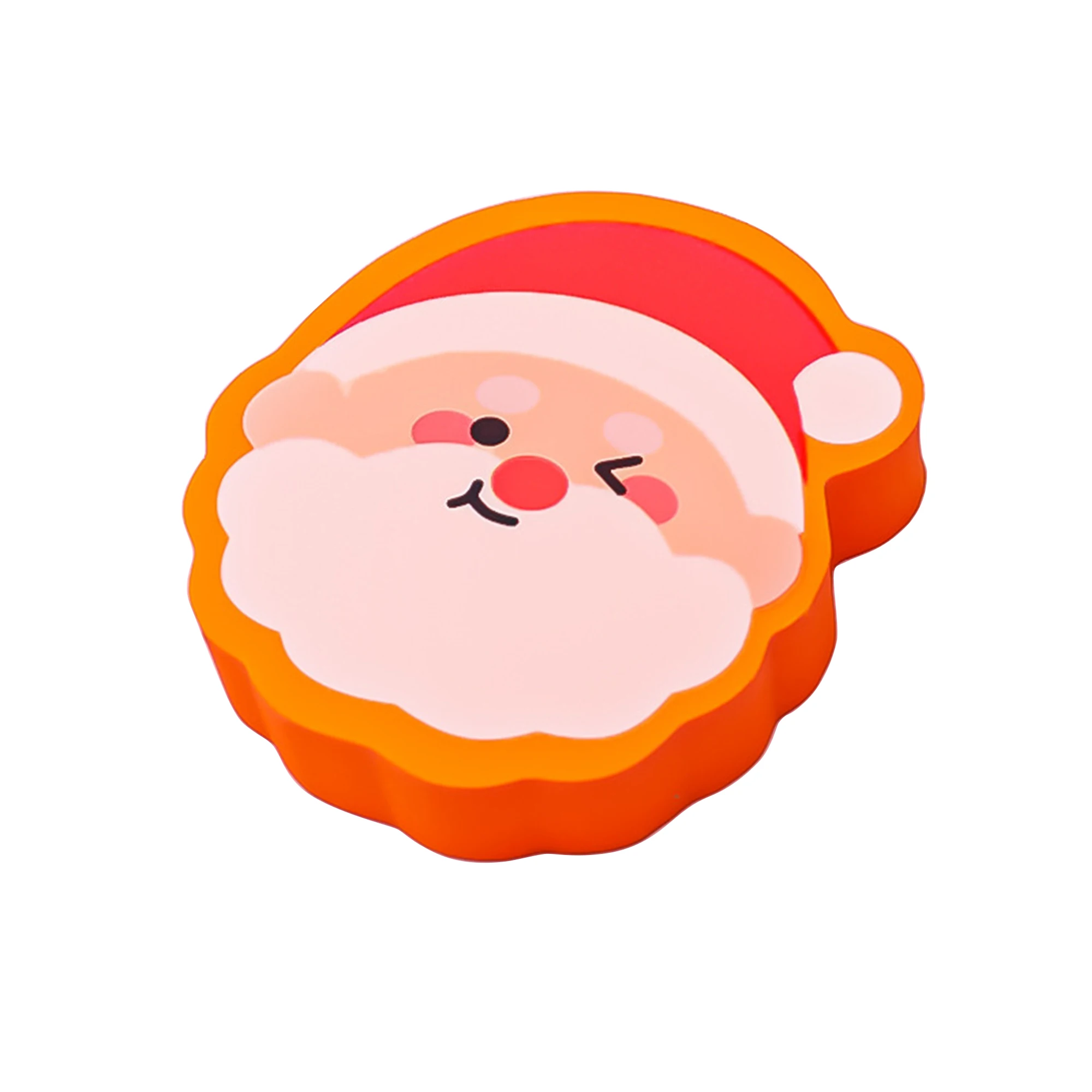 Custom 2d kawaii christmas cartoon mini rubber kids school pencil eraser