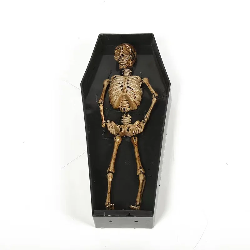 Dancing Skeleton Toys Halloween Scary Coffin Skeleton Electric Halloween Prank Toy Halloween Party Supplies