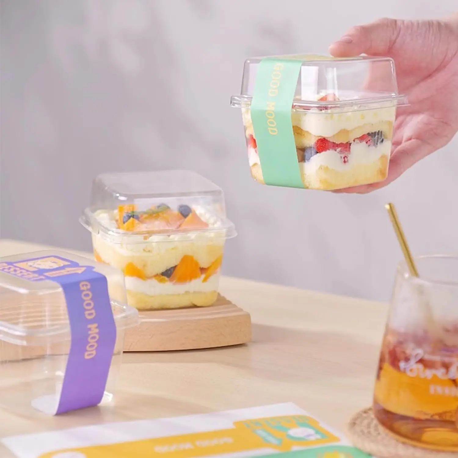 ABL PACK 255ML/8.5oz Valentine Romantic Disposable aluminum foil heart shaped oven safe cake mould with lid